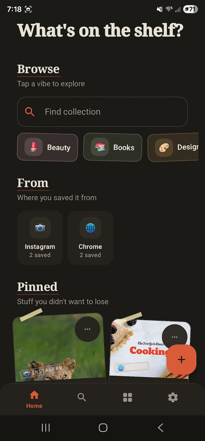 PettiBox screenshot — save links, notes, screenshots and files in one place